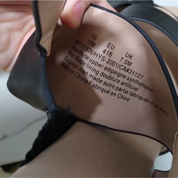 [H412] Andrew Marc New York Black Platform "Roman" Wedges Sandals, Size 10M - Picture 6 of 8